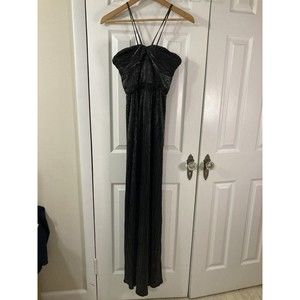 Laundry Shelli Segal Size 0 Black Evening Slip Dress Spaghetti Straps Prom